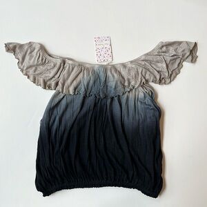 FREE PEOPLE OMBRE OFF THE SHOULDER TOP!!  NEW WITH TAGS!!